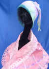 Cape shawl and shell hat