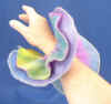 Wrist frill on arm
