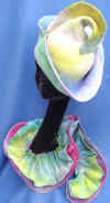 Cascade hat with frill scarf